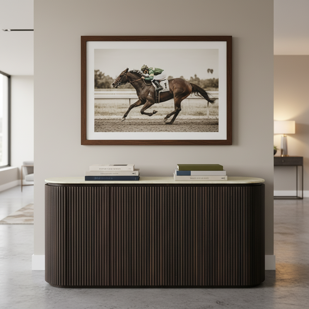 Theia Travertine-Look Buffet