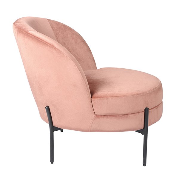 Theodor Velvet Armchair - Blush