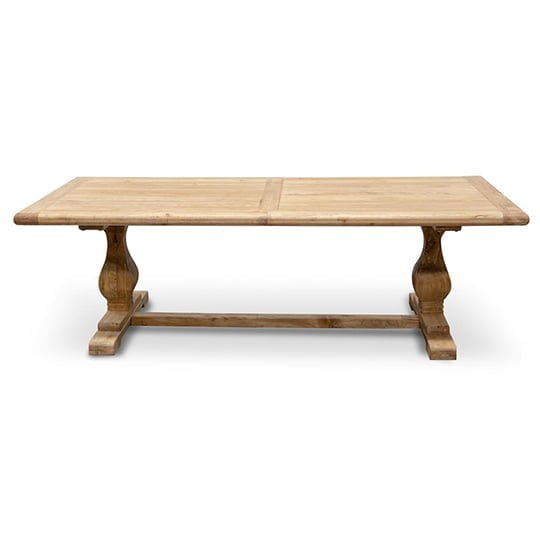 Titan Reclaimed 2.4m ELM Wood Dining Table - Rustic Natural