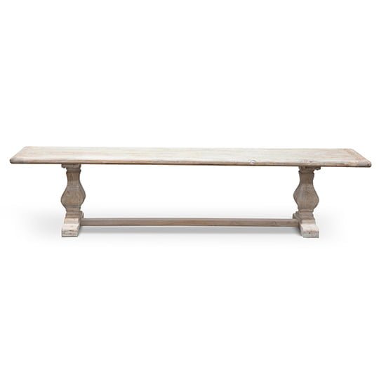 Titan Reclaimed 2m ELM Wood Bench - White Washed
