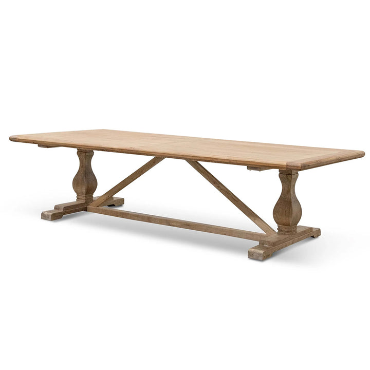 Cassie Reclaimed ELM Dining Table 3m - Rustic Natural