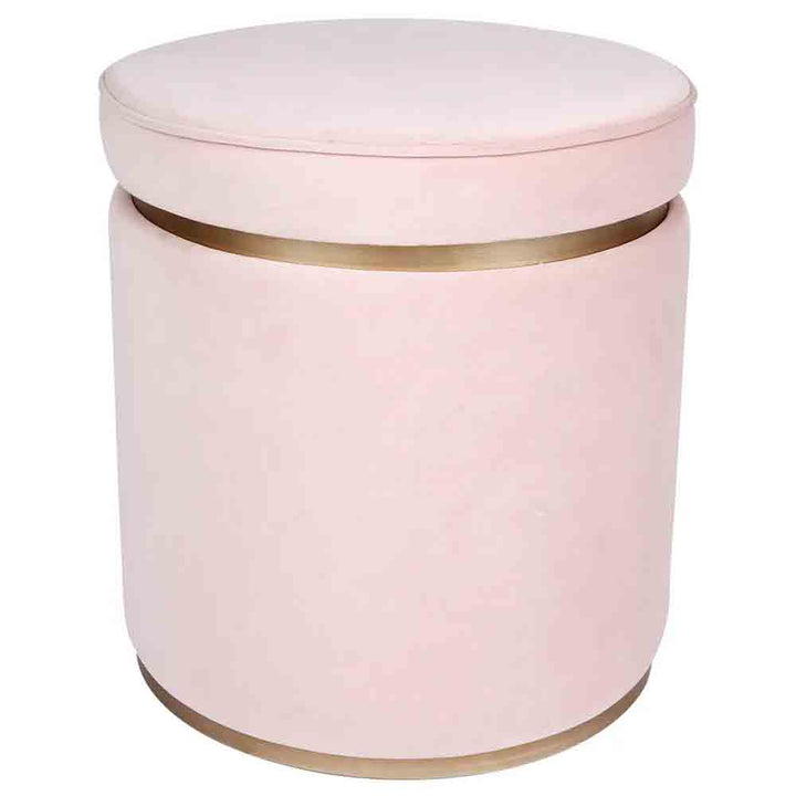 Totti Storage Stool - Blush Velvet