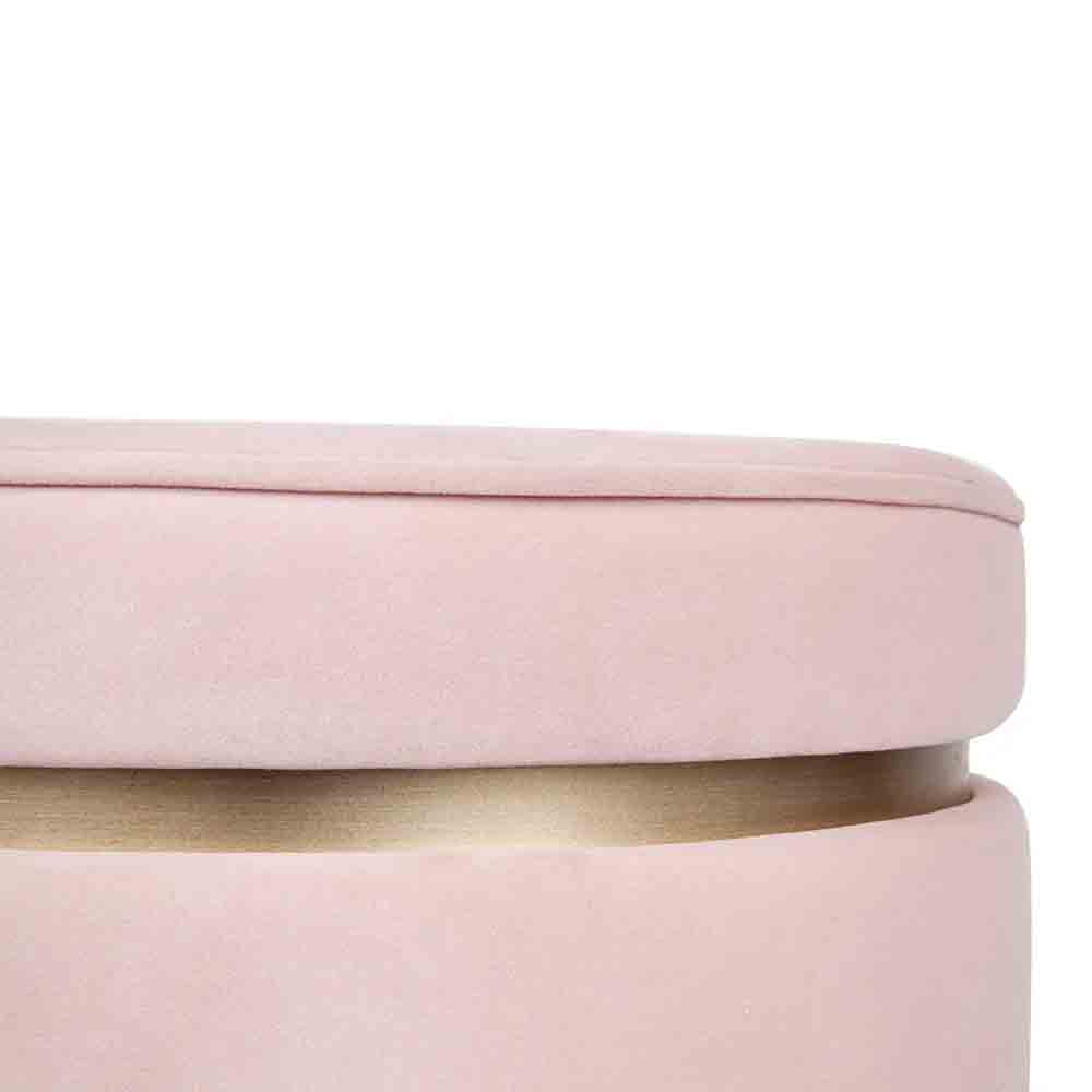 Totti Storage Stool - Blush Velvet