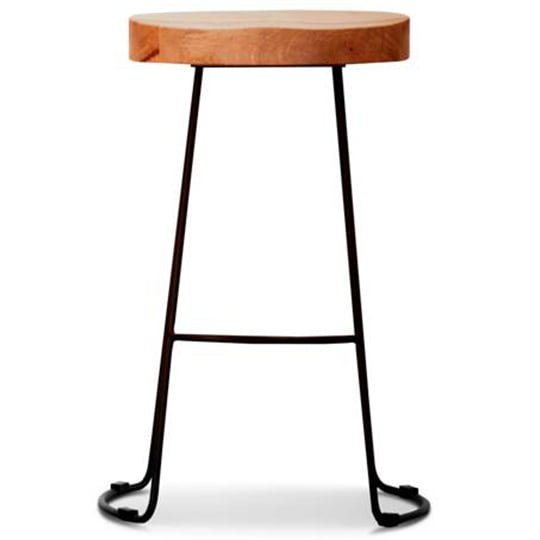 68cm Tractor Barstool - Natural / Black