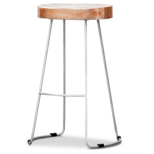 68cm Tractor Barstool  – Natural / Grey