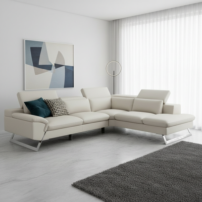 Tranquil Chaise Leather Corner Sofa