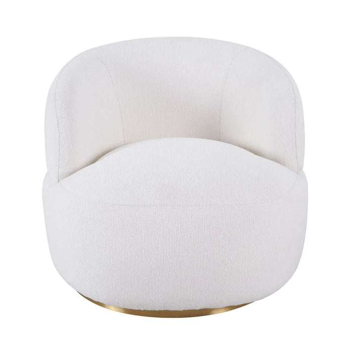 Tubby Swivel Arm Chair - Ecru
