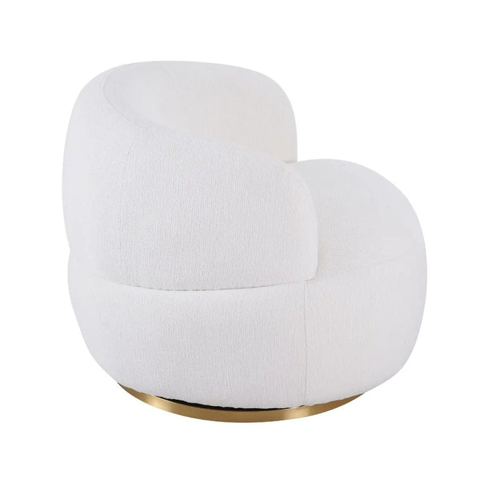 Tubby Swivel Arm Chair - Ecru