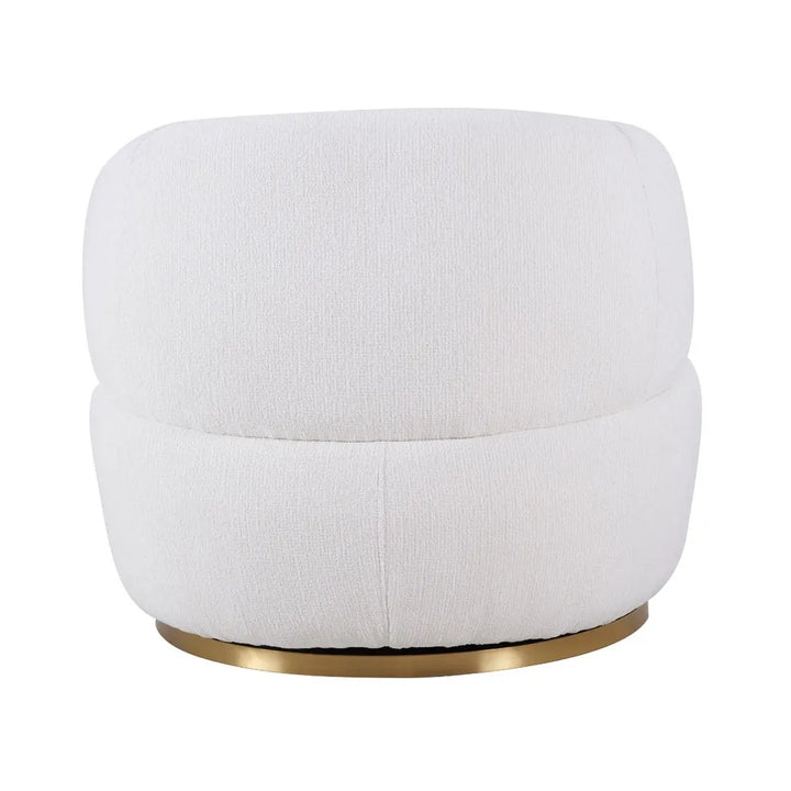 Tubby Swivel Arm Chair - Ecru