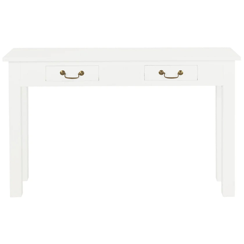 Tullamarine 2 Drawer Solid Timber Console Table - White