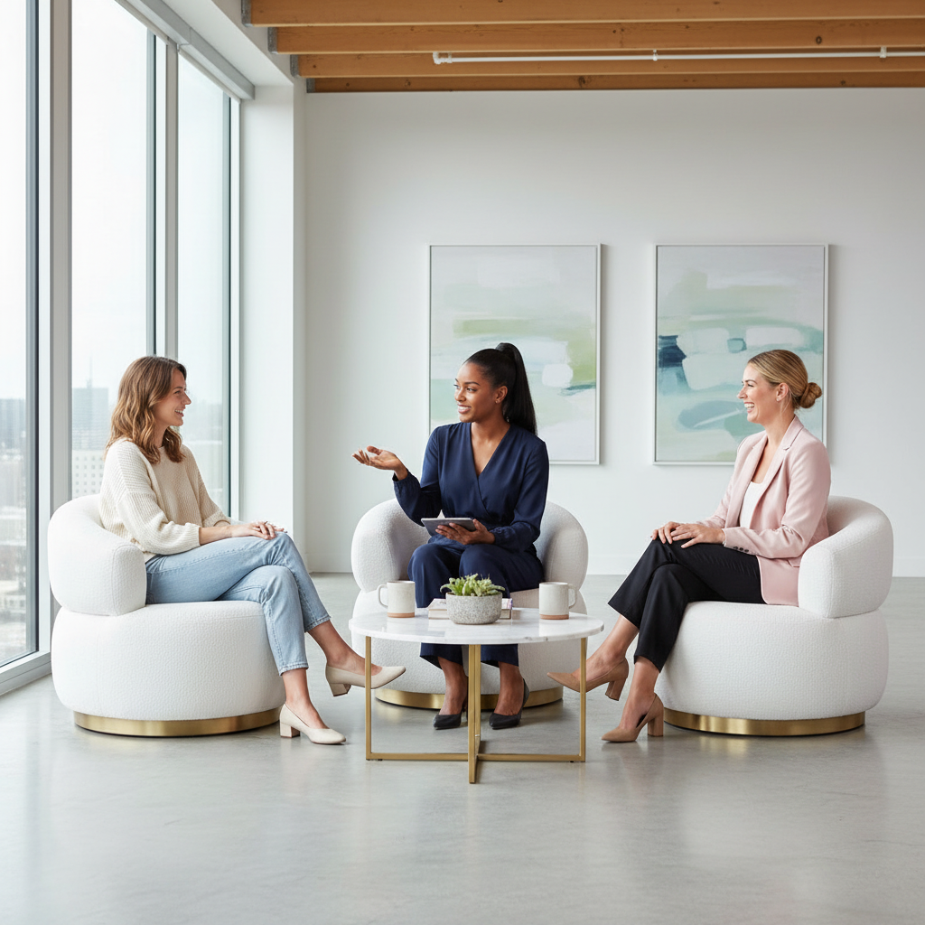 Tuscan Boucle Swivel Armchair