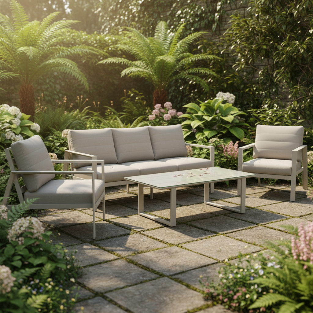 Tuscany 4-Piece Outdoor Lounge Setting - Beige