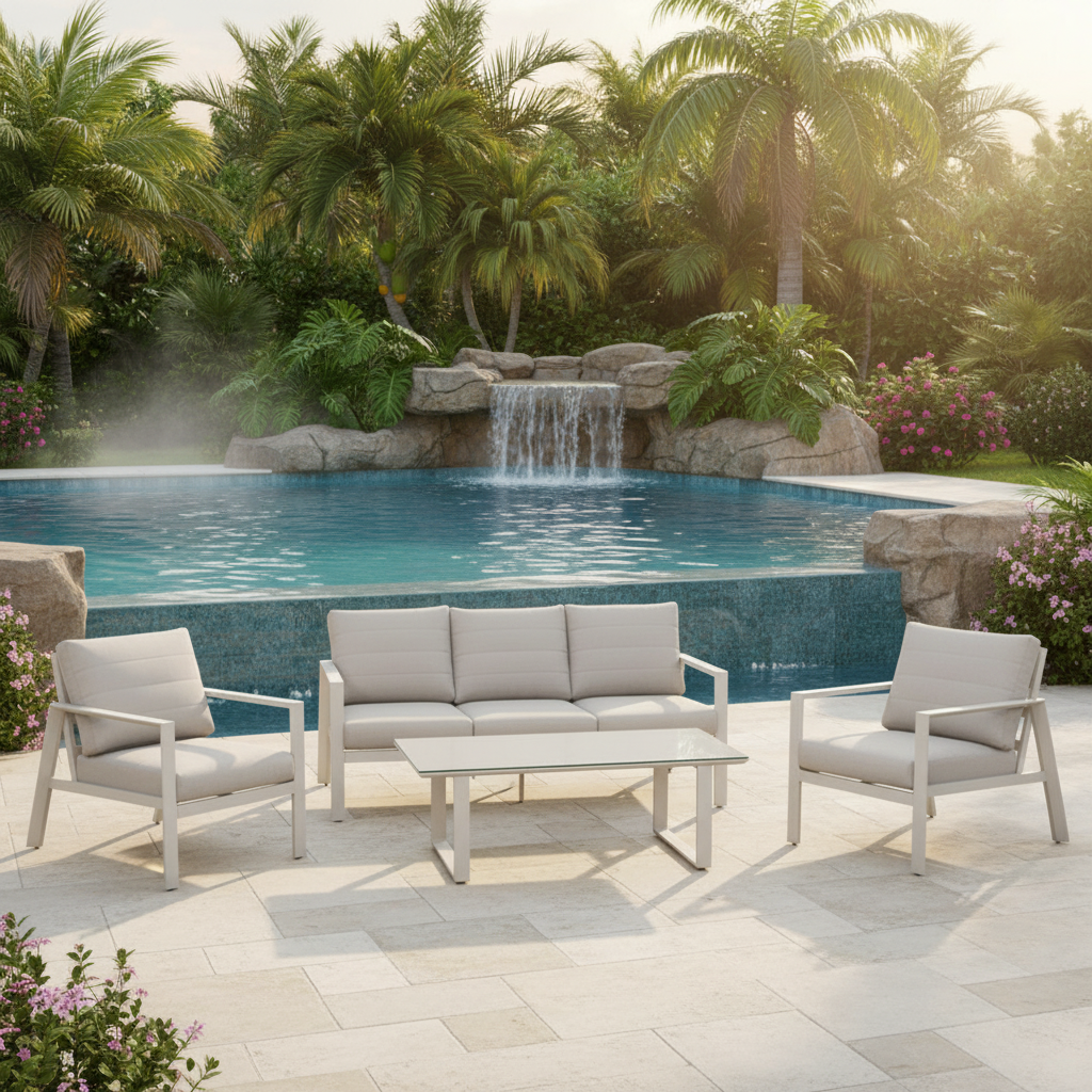 Tuscany 4-Piece Outdoor Lounge Setting - Beige