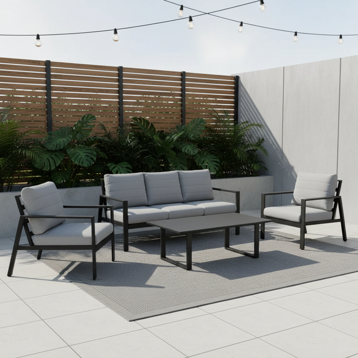 Tuscany 4-Piece Outdoor Lounge Setting - Anthracite
