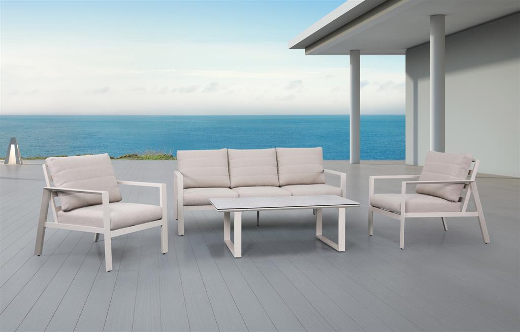 Tuscany 4-Piece Outdoor Lounge Setting - Beige