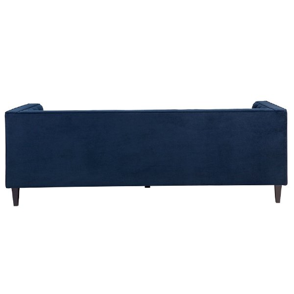 Tuxedo 3 Seater Tufted Sofa - Navy Velvet