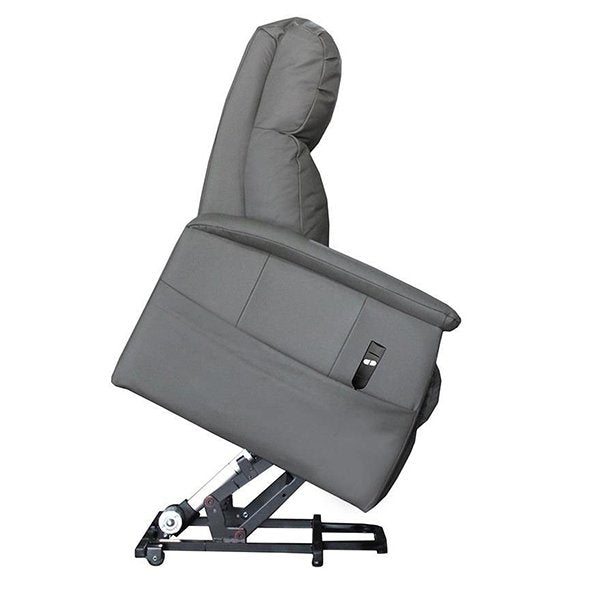 Tyni Leather Electric Recliner Lift Chair Dual Motor - Dark Grey