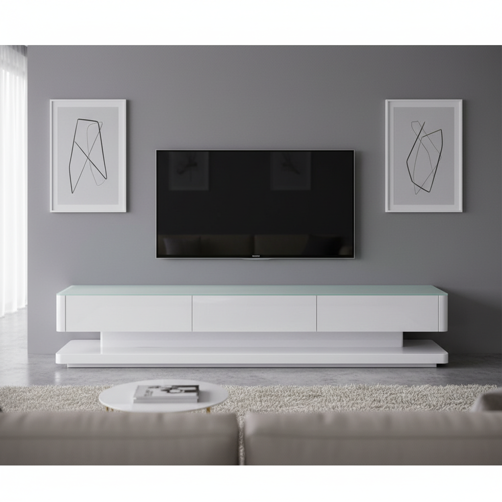 Ulrich 200cm TV Unit - White
