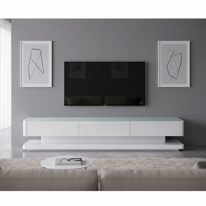 Ulrich 200cm TV Unit - White