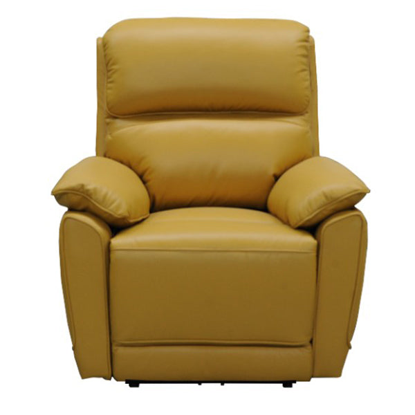 Umina Leather Recliner Arm Chair - Mustard