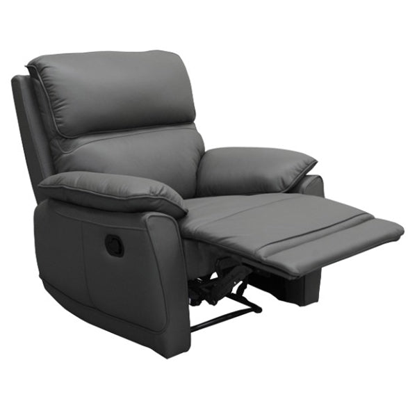 Umina Leather Recliner Arm Chair - Stone