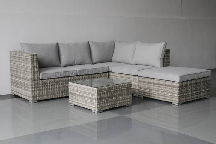 Beaumonte 4 Piece Wicker Outdoor Modular Corner Lounge Set