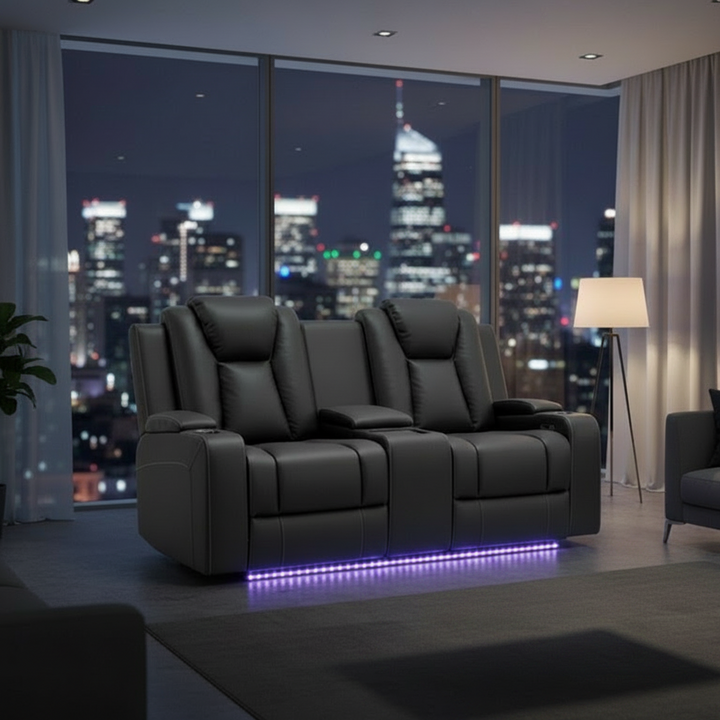 Uralla Dual Motor Fabric 2 Seater Recliner Sofa