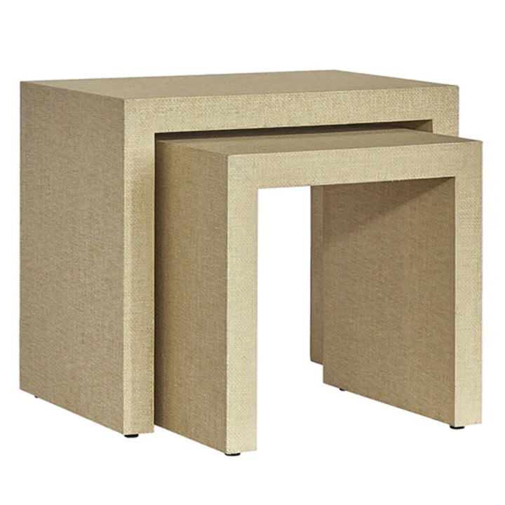 Pogerola Nesting Tables Set 2 - Natural Grasscloth
