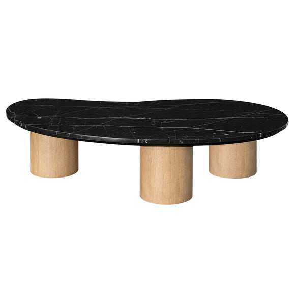 Sarno Medium Marble Coffee Table - Black