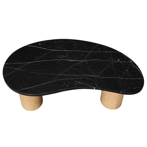 Sarno Medium Marble Coffee Table - Black