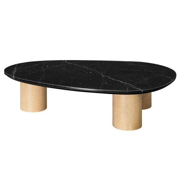 Sarno Large Marble Coffee Table - Black