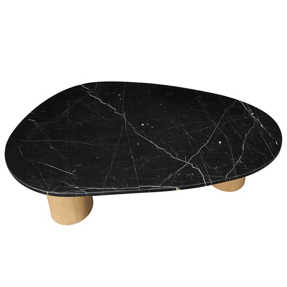 Sarno Large Marble Coffee Table - Black