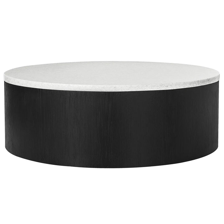Citola Marble Coffee Table with Black Base