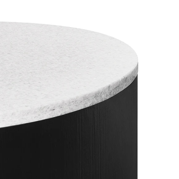 Citola Marble Coffee Table with Black Base
