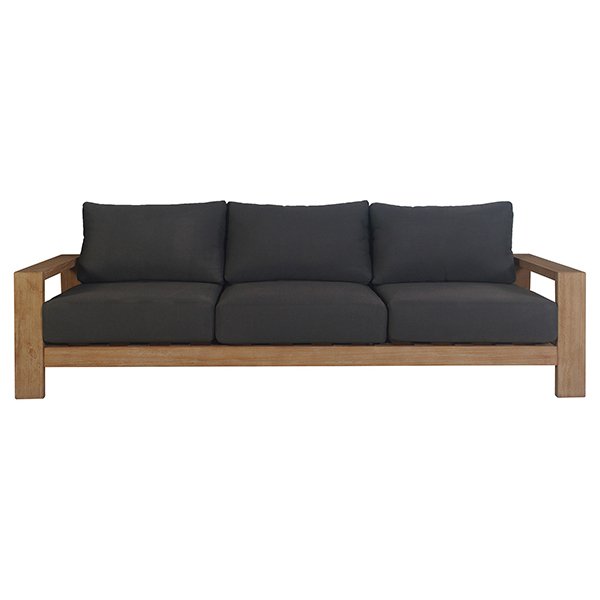 Kuhl 3 Seater Eucalyptus Timber Outdoor Sofa