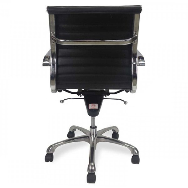 Veera Low Back Office Chair - Black Leather