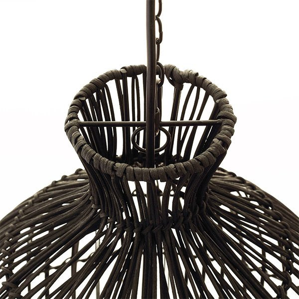 Ventura Rattan Pendant - Bell Black