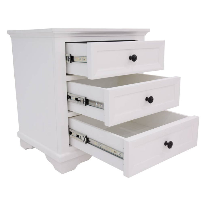 Vienna White Timber Bedside