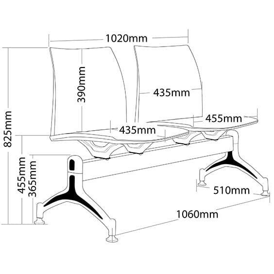 Vinn 2 Seater Beam Seat