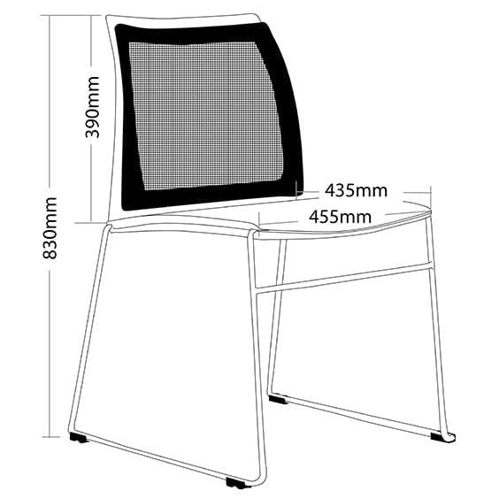 Vinn Mesh Stacking Hospitality Visitor Chair