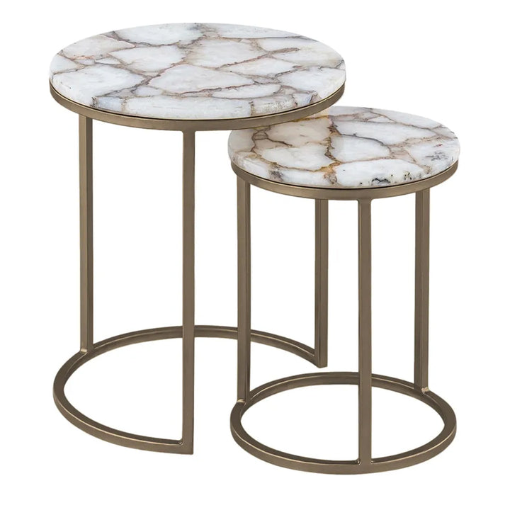 Violet Agate Nesting Side Tables