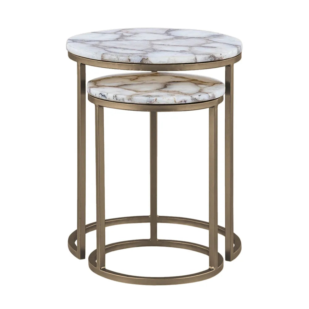 Violet Agate Nesting Side Tables