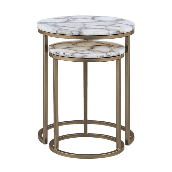 Violet Agate Nesting Side Tables