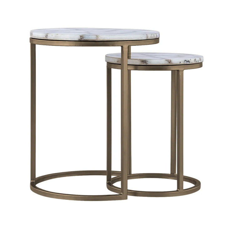 Violet Agate Nesting Side Tables