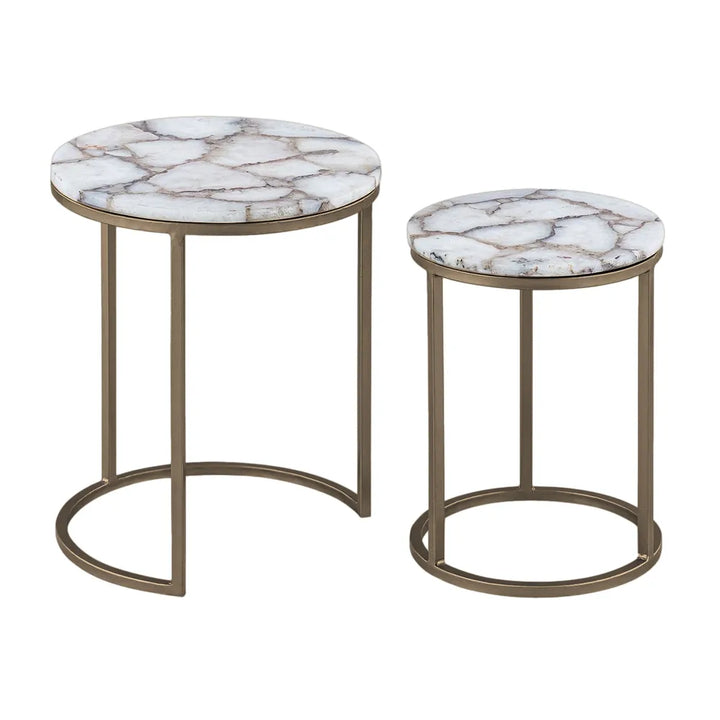 Violet Agate Nesting Side Tables
