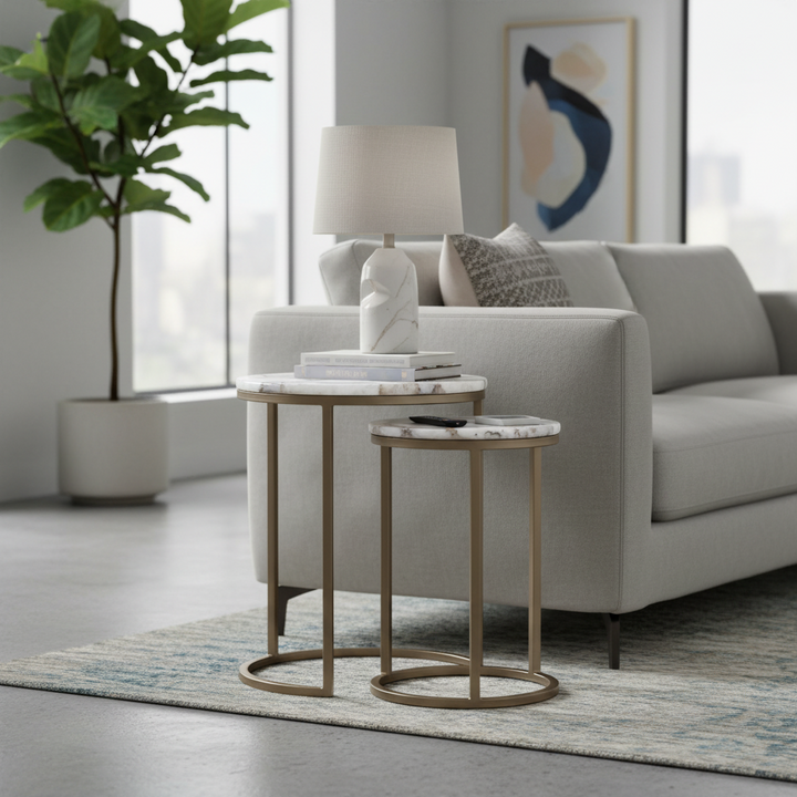 Violet Agate Nesting Side Tables