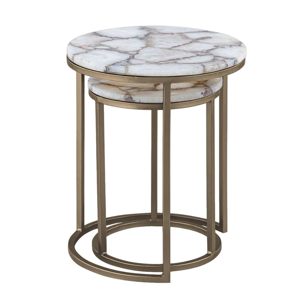 Violet Agate Nesting Side Tables