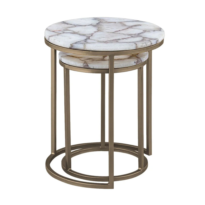 Violet Agate Nesting Side Tables