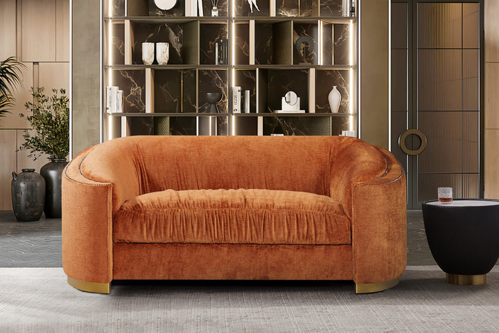 Walcha 2 Seater Fabric Sofa - Rust