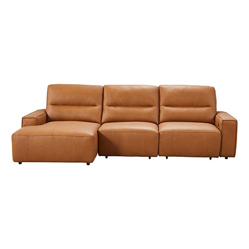 Lorelai 3 Seater Cowhide Leather Sofa with Chaise